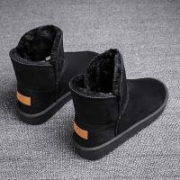 黑色 36 东北雪地靴男户外保暖大棉靴冬季男鞋加厚加绒棉鞋男士高筒靴子男