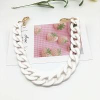 白色手提含扣37cm 链条亚克力泫雅风 树脂 饰品配件五金包链肩带 腰带创意DIY