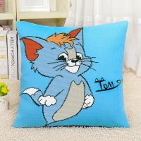 TOM猫 一个枕套 印花绣十字绣抱枕卡通动漫抱枕靠垫靠枕头汽车护腰枕猫和老鼠枕套