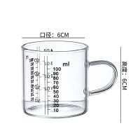 薄款 无嘴奶杯 100ML_样品 ins风日式玻璃木柄小奶盅杯蘸料小碗酱醋碟 透明带把奶罐咖啡器具