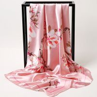 玉兰粉 杭州丝绸丝巾90*90cm大方巾春夏围巾纱巾防晒披肩百搭头巾头巾女