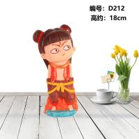 哪吒D212 配颜料画笔调色盘 哪吒款摔不坏涂色石膏娃娃彩绘搪胶白胚存钱罐储蓄罐儿童涂色玩具