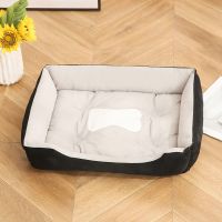 不拆洗灰色单窝 长51cm*宽40cm 5斤内 二号 可拆洗狗窝四季通用夏季猫窝加凉席泰迪狗狗床大小型犬宠物睡觉垫