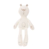 白色 42厘米 婴儿毛绒玩具不掉毛小熊玩偶幼儿布娃娃可爱超萌可啃咬哄睡公仔大