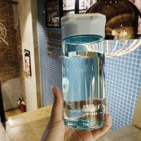 清新蓝500ml-pc普通款-随手杯 玻璃杯男女学生水杯简约韩版吸管杯创意便携防摔耐热办公室泡茶杯