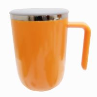 橙黄 全自动温差搅拌杯不用电懒人咖啡马克杯创意免电动磁力化旋转降温