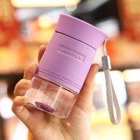 精品便携无异味200M 标准紫+杯刷 优之迷你小巧塑料水杯可爱便携杯子小容量随手杯少女学生儿童水壶