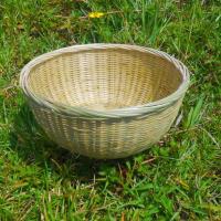 圆口篮直径22高6无盖 竹编制品带盖竹编篮子收纳水果篮篓馒头筐厨房家用竹编簸箕竹篓