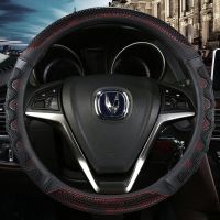 圆形 冰丝皮把套-黑红色 长安CS35plus专用方向盘D型CS55/CS75睿骋凌轩悦翔V3逸动把套防滑