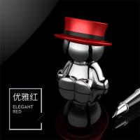 小人 红色 车载手机车支架粘贴式磁吸仪表台磁力盘式汽车卡通女可爱小人支架