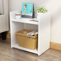 DG-E特价款暖白色 北欧床头柜卧室床边收纳柜现代简约置物架多层经济型储物柜小柜子