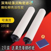 内置颗粒碳2支装(送1张海绵砂纸) 九阳净水器台上水龙头陶瓷滤芯活性炭过滤净水机T07专用滤芯2支装