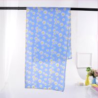 蓝 搓澡手套1只 搓澡巾布长条布料搓后背不求人强力去污搓泥神器成人家用印花拉背