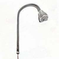 螺丝固定座5w白光 300mm长软管220v 机床工作灯LED220v强磁车床灯磁吸维修冲床工业照明灯鱼缸射灯