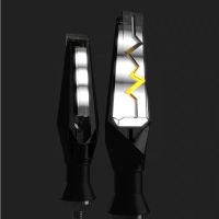 雷电闪 白光 2只 摩托车电动车流水转向灯加装 雅迪X5后尾灯电摩小猴子12V转弯灯