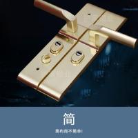 左开(外把手潮左) 双活门厚5公分 防盗门把手通用型加厚面板拉手锌合金老式门把手配件通用型把手