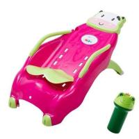 小号玫红+洗头杯（0-4岁）- 洗头架浴室放洗头神器可坐躺躺着宝宝小孩洗头床洗头躺椅儿童简易