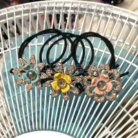 时尚花朵头绳3件套 扎头发皮筋头绳成人韩版简约发圈发绳森女系皮套可爱马尾丸子头饰