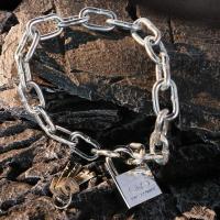 0.5米链条+防剪锁[6mm] 自行车锁防盗山地车锁链条锁铁链锁加长锁链子锁电动车锁摩托连锁