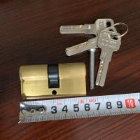 60双开 1个 铝合金门锁芯断桥门锁塑钢门全铜正芯偏芯单头开防盗大门锁头锁芯