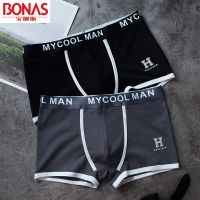 NS025-B [2条装] L 建议90-110斤 宝娜斯男士内裤棉款内裤男士平角裤衩舒适青年男内裤男四角短裤头