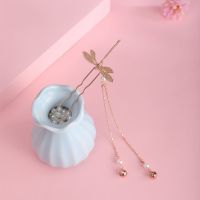 蜻蜓发钗单只-铃铛流苏升级款 古风简约簪子步摇流苏汉服发饰蜻蜓发簪超仙发钗古典秀禾百搭