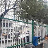 1米高单根立柱 锌钢围墙护栏小区家用庭院防护栏栅栏学校工厂加厚铁艺围栏