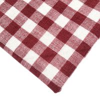 1号红白小方格 经典款老粗麻小方格子幼儿园装饰沙发套布料坐垫布桌布抱枕野餐布