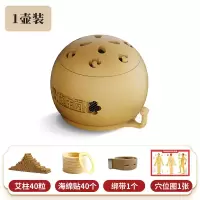 1艾灸壶+1绑带[爆款] 40艾柱+40海绵贴+穴位图 艾灸盒随身灸艾灸仪器家用多功能艾熏盒宫寒贴全身艾灸宝艾柱神器