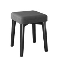 全黑方凳 灰色pu-35cm 凳子家用轻奢方凳时尚梳妆凳创意梳妆台凳子可叠放客厅凳简易餐凳