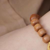 男款 净版 弹力绳 珠子8mm 桶珠 (保真)老山檀香手串沉水老料顺纹单圈佛珠配珍珠款手链情侣闺蜜款