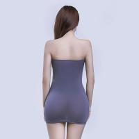 灰色短裙 夜店性感情趣内衣冰丝诱惑紧身裹胸透视包臀短裙sm骚激情套装用品