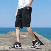 D10黑色 M 90-105斤 富贵鸟1/2件工装短裤男休闲大码五分裤子男士中裤沙滩裤夏马裤衩