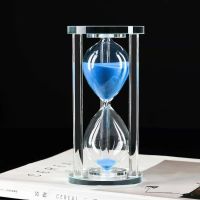 蓝色 15分钟 水晶沙漏可刻字送人生日礼物学习时间读书写字计时流沙瓶开学摆件