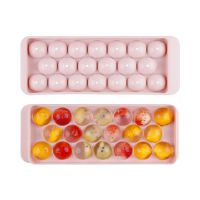 20孔圆形模具(颜色随机发) 家用冰箱创意20格圆形空心冰制冰格冻冰球布丁果冻冰淇淋冰块模具