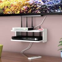 30cm(送兔子手机支架) 无痕钉(适合白墙砖墙) 电视机顶盒架墙上置物架wifi路由器收纳盒壁挂墙面挂架免打孔