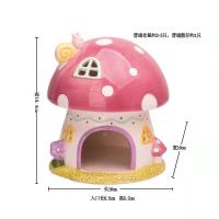 16*16*18.4 仓鼠金丝熊窝欧式可爱温馨陶瓷摆件装饰造景小屋灯房气氛制作神器