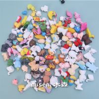 随机10款小动物不重复非独立包装 仿真微缩迷你小动物小猫鸟鸭大象兔子模型儿童玩具微景观静态摆件