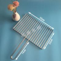 25cm*22cm(条夹) 不锈钢烤鱼夹子加粗烧烤拍子长方形 家用商用烧烤工具烤鱼夹大号