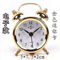迷你电子款888金色7.5*5厘米 合飞上发条闹钟复古机械闹钟创意学生卧室超大声闹铃老式金属钟表