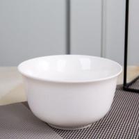 4.5英寸金钟碗[白色]5个装 5个装家用吃饭米饭碗景德镇陶瓷碗4.5英寸金钟碗富贵碗