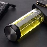 430ML锣鼓盖-本色特价杯 杯子(无赠品) 商务简约水杯子小玻璃杯单层加厚男女便携透明绿茶杯小号喝水杯