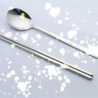 *块*杓(无阖吇) 收纳盒高中生便携式单人套盒筷子餐具不锈钢餐具3件套4件套筷子