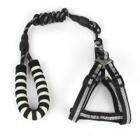 黑 单绳子无胸背带 狗狗反光胸背带牵引绳中小型犬通用狗链子遛狗带宠物可调节式狗绳