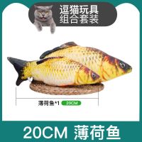 20CM猫薄荷鱼_随机发个坏的 不搭配 猫玩具猫薄荷鱼抱枕自嗨解闷3D仿真鱼耐咬磨牙棒猫薄荷球猫咪玩具