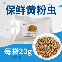 保鲜黄粉虫20g*2袋 龙鱼饲料非活体专用鱼食保鲜大麦虫黄粉虫蟋蟀蜈蚣刺猬粮乌龟充氮