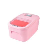 粉色25斤 厨房20斤30斤装日式米桶密封家用防虫防潮粮食桶塑料储粮桶储存罐