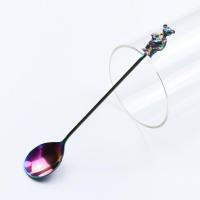 幻彩小熊 短勺 不锈钢小熊咖啡叉勺创意可爱长柄短柄搅拌棒下午茶甜品叉