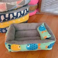 颜色随机[无赠品] S-42*32(建议3斤内) 中秋特惠宠物窝狗狗窝猫窝垫子床泰迪窝宠物用品亚麻窝垫舒适防潮