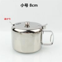 小号 8CM[加厚 带手柄 ]糖盅 1个装 加厚不锈钢调料缸带手柄糖盅盐盒辣椒缸饭店家庭调料盒盐罐调料瓶